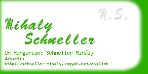mihaly schneller business card